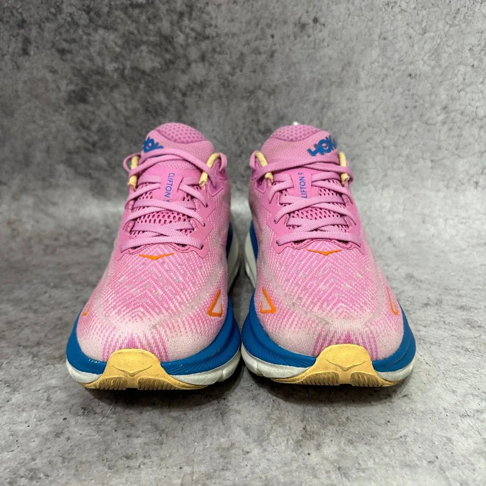 Hoka Clifton 9 Running Shoes Womens Size 8 Pink Cyclamen Sweet Lilac Sneakers